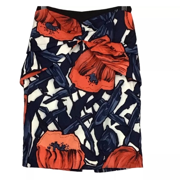 DONATED💥Anthropologie, Moulinette Seours “Foldover Poppy Fantastic Fields” Skirt - Picture 3 of 12